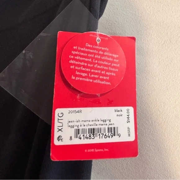 SPANX Sz XL Jean-ish Mama Ankle Maternity Black Leggings NEW WITH TAGS - Picture 8 of 12